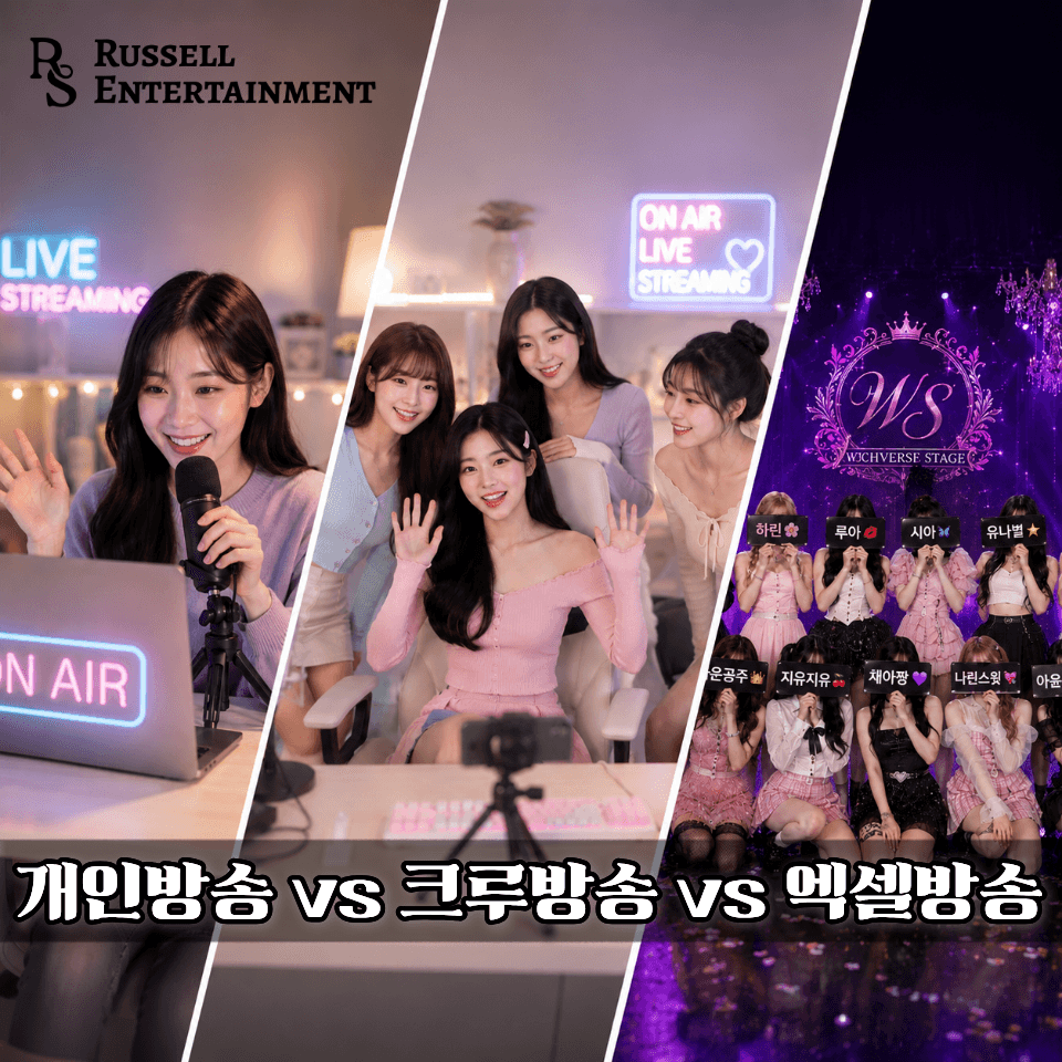 개인방송·크루방송·엑셀방송 수익 차이